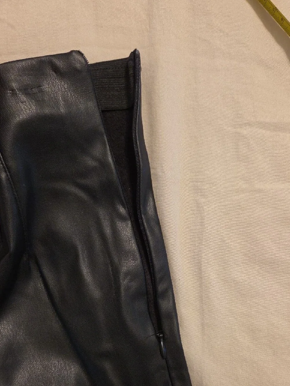 Women's Zara High-waisted Black Faux Leather Pants